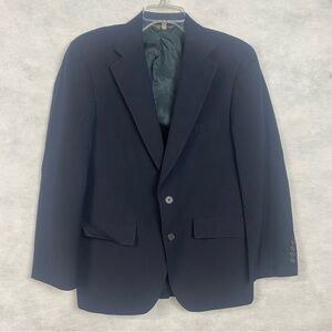 Stewart Hall Golden Farley Sport Coat Jacket Men Small Navy Blazer Made In USA